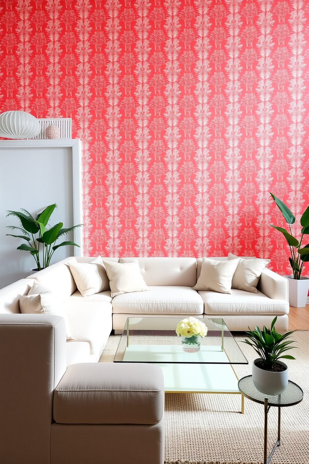 Coral Wallpaper Decorating Ideas 28