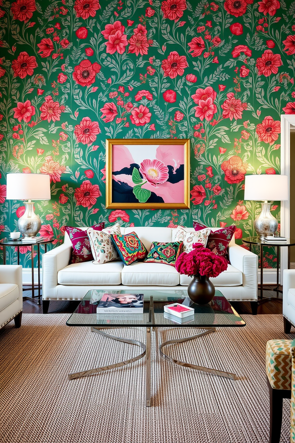 Coral Wallpaper Decorating Ideas 29