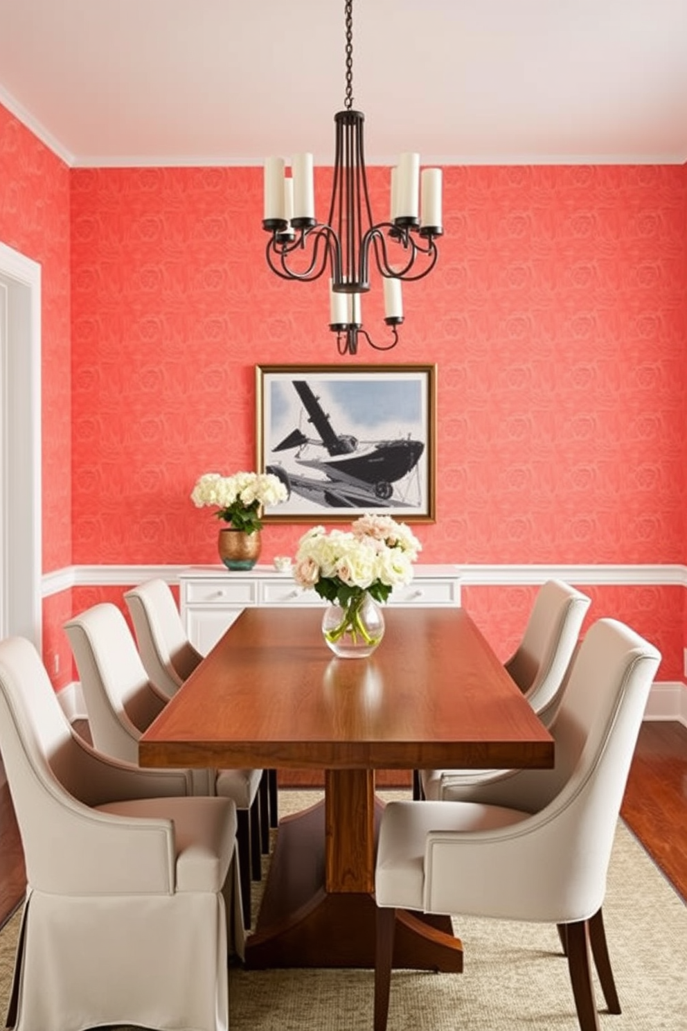 Coral Wallpaper Decorating Ideas 7