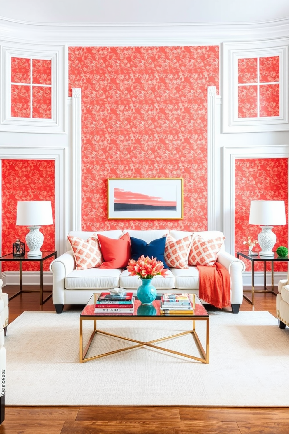 Coral Wallpaper Decorating Ideas 8