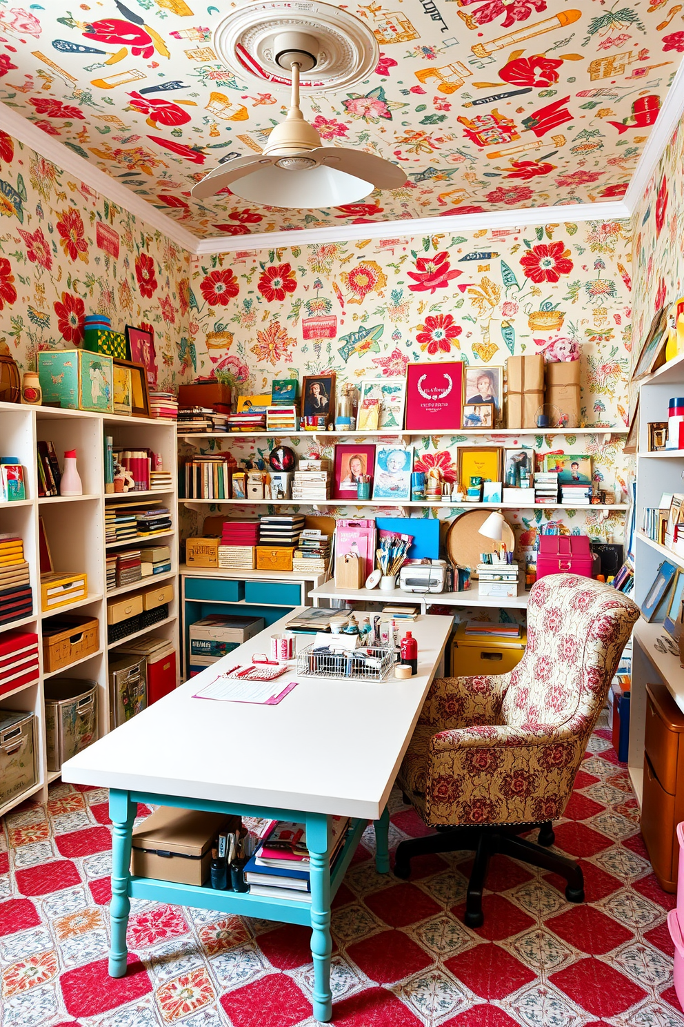 Craft Room Wallpaper Decorating Ideas 24