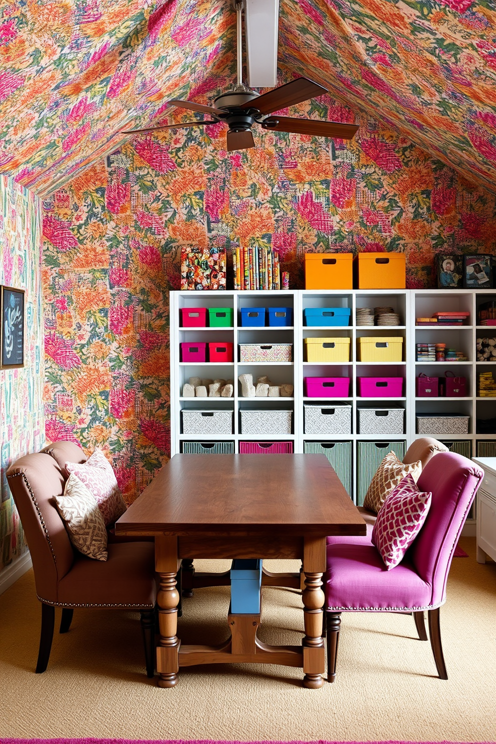 Craft Room Wallpaper Decorating Ideas 26