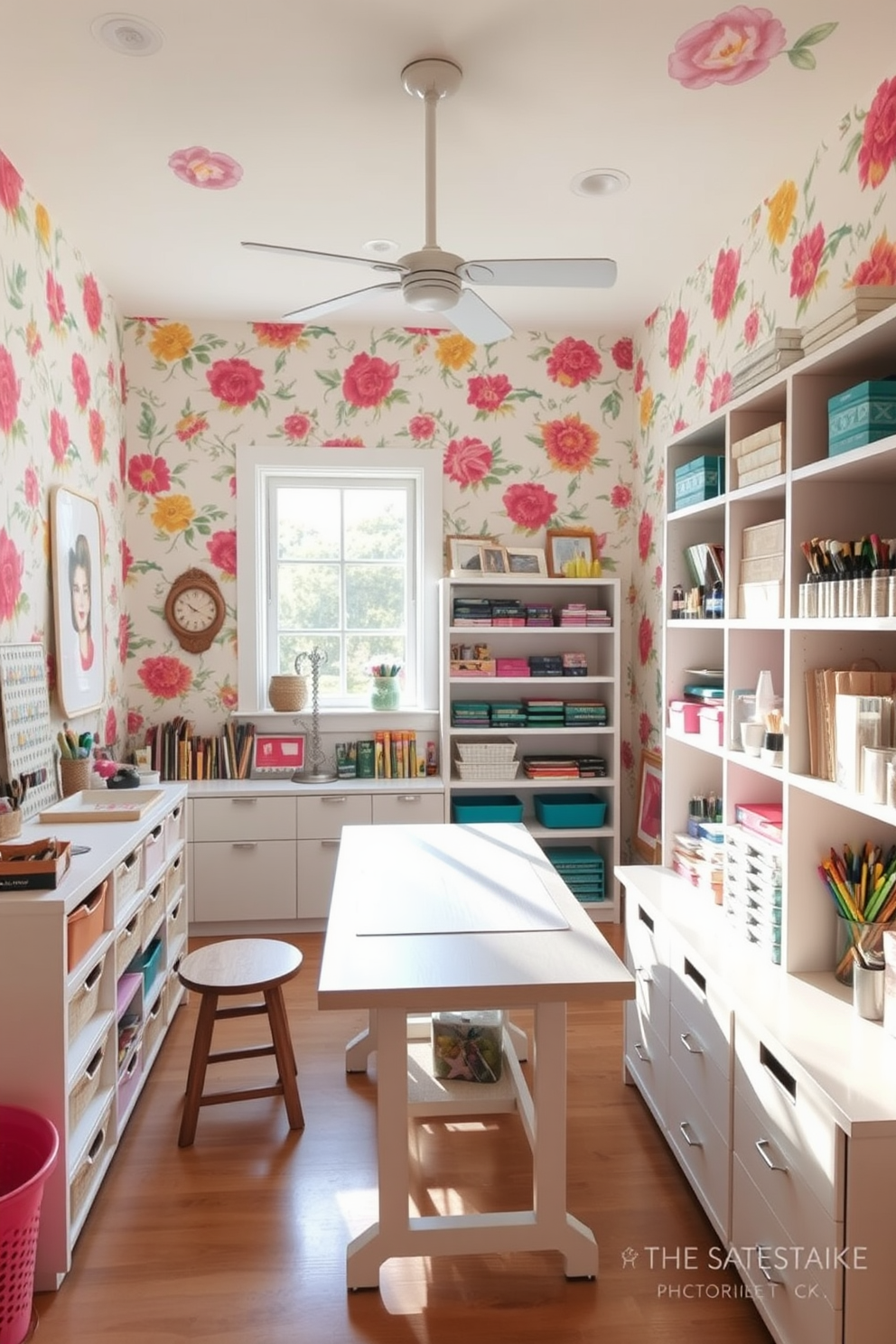 Craft Room Wallpaper Decorating Ideas 6