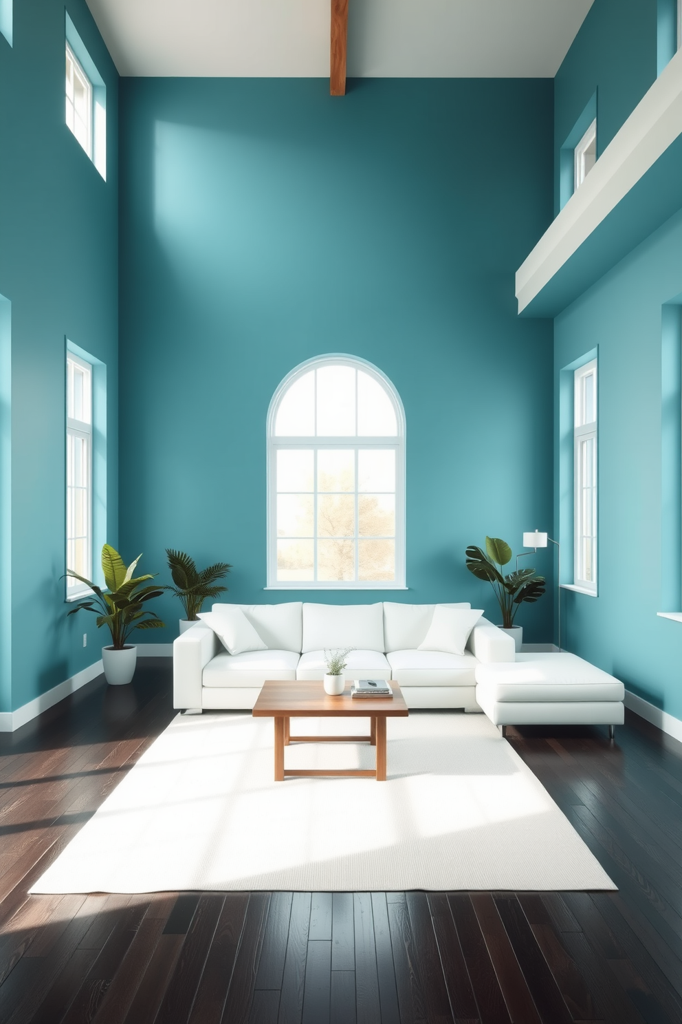 Cyan Wall Painting Ideas 25