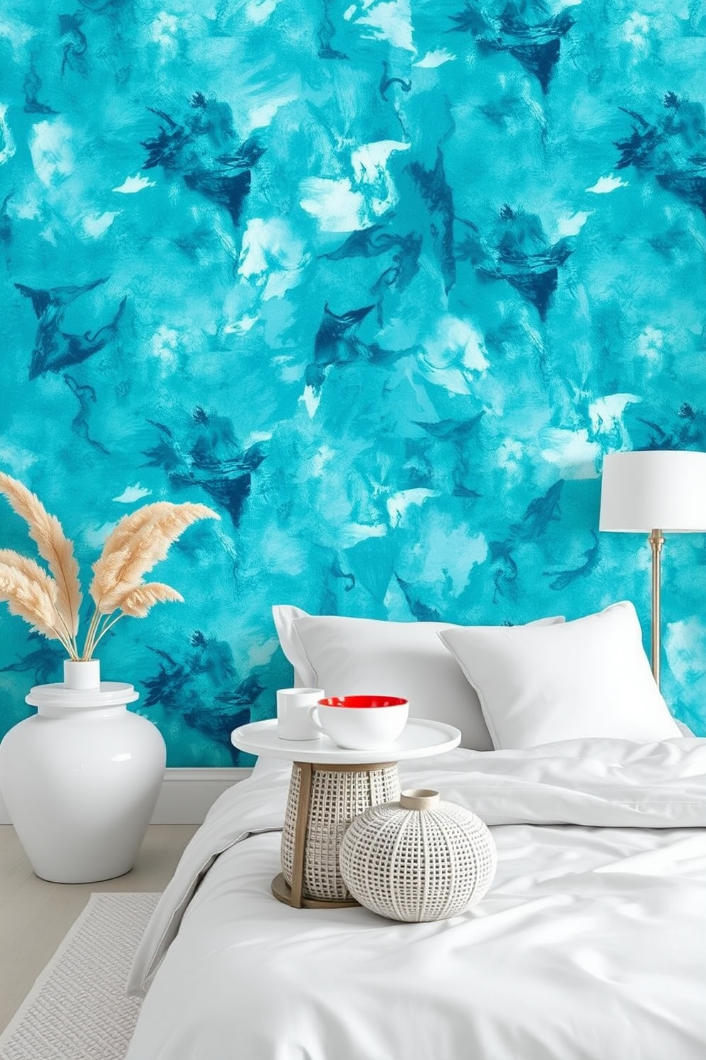 Cyan Wallpaper Decorating Ideas 10