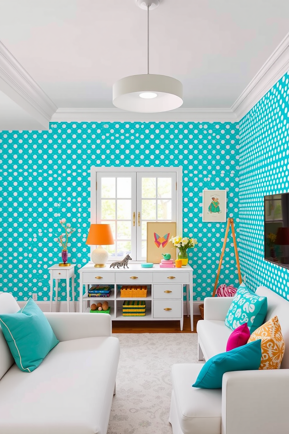 Cyan Wallpaper Decorating Ideas 11