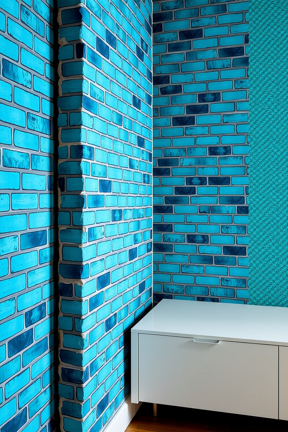 Cyan Wallpaper Decorating Ideas 12