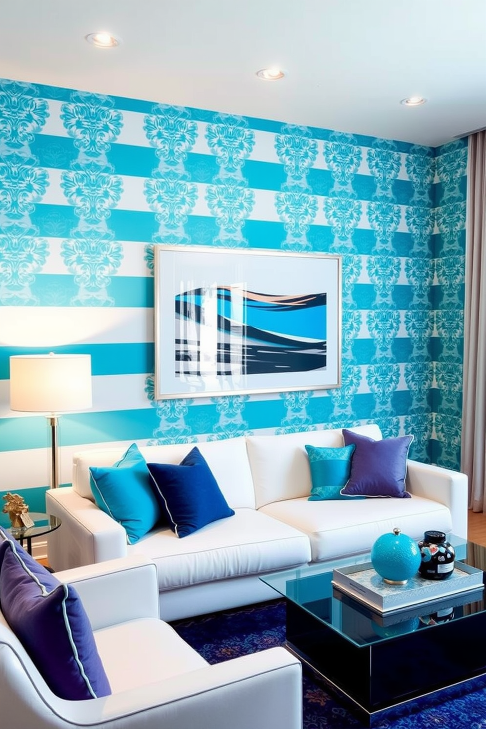 Cyan Wallpaper Decorating Ideas 2