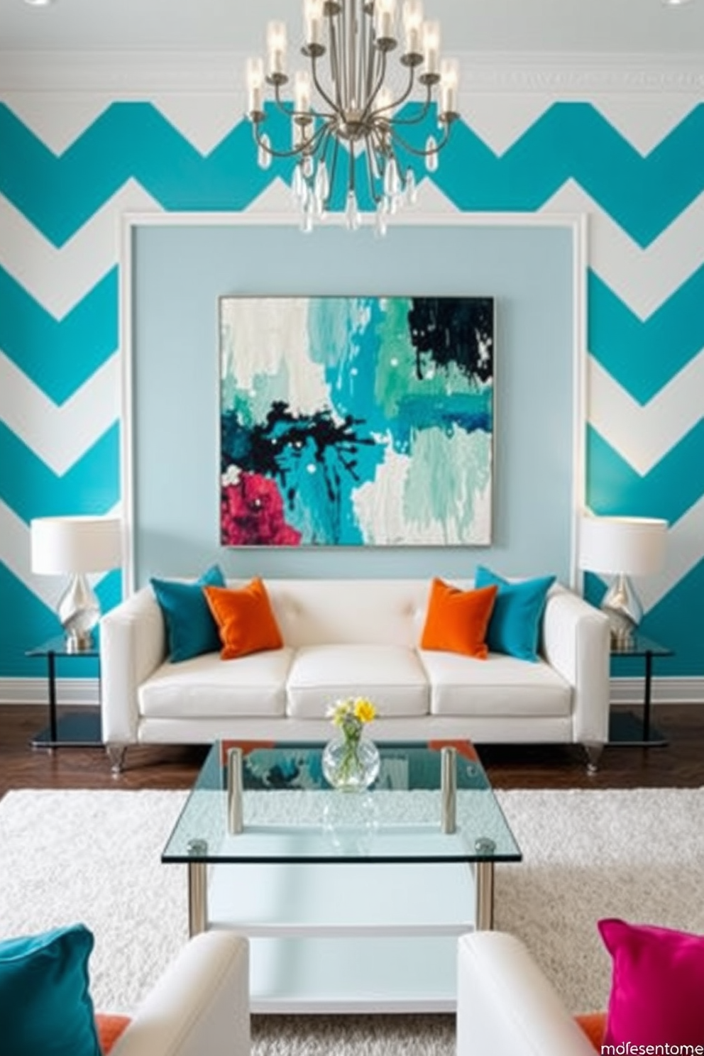 Cyan Wallpaper Decorating Ideas 21