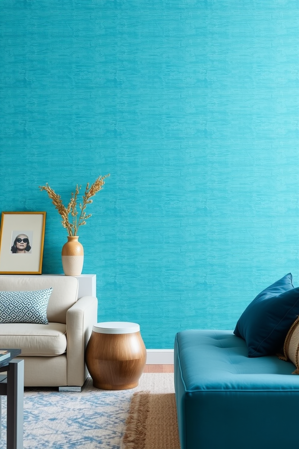 Cyan Wallpaper Decorating Ideas 23