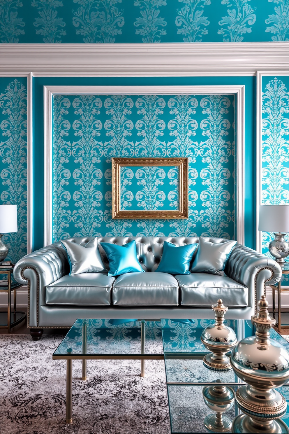 Cyan Wallpaper Decorating Ideas 26