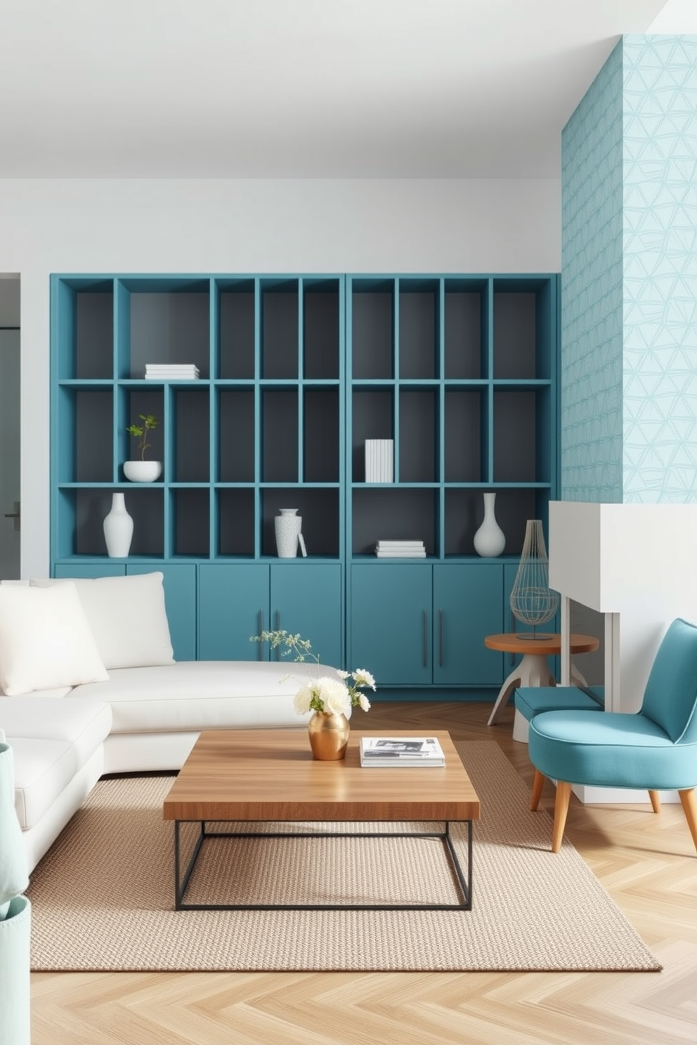 Cyan Wallpaper Decorating Ideas 28