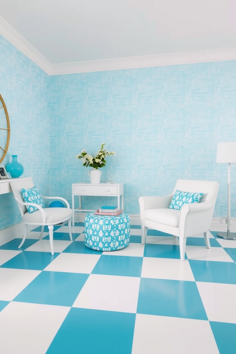 Cyan Wallpaper Decorating Ideas 5