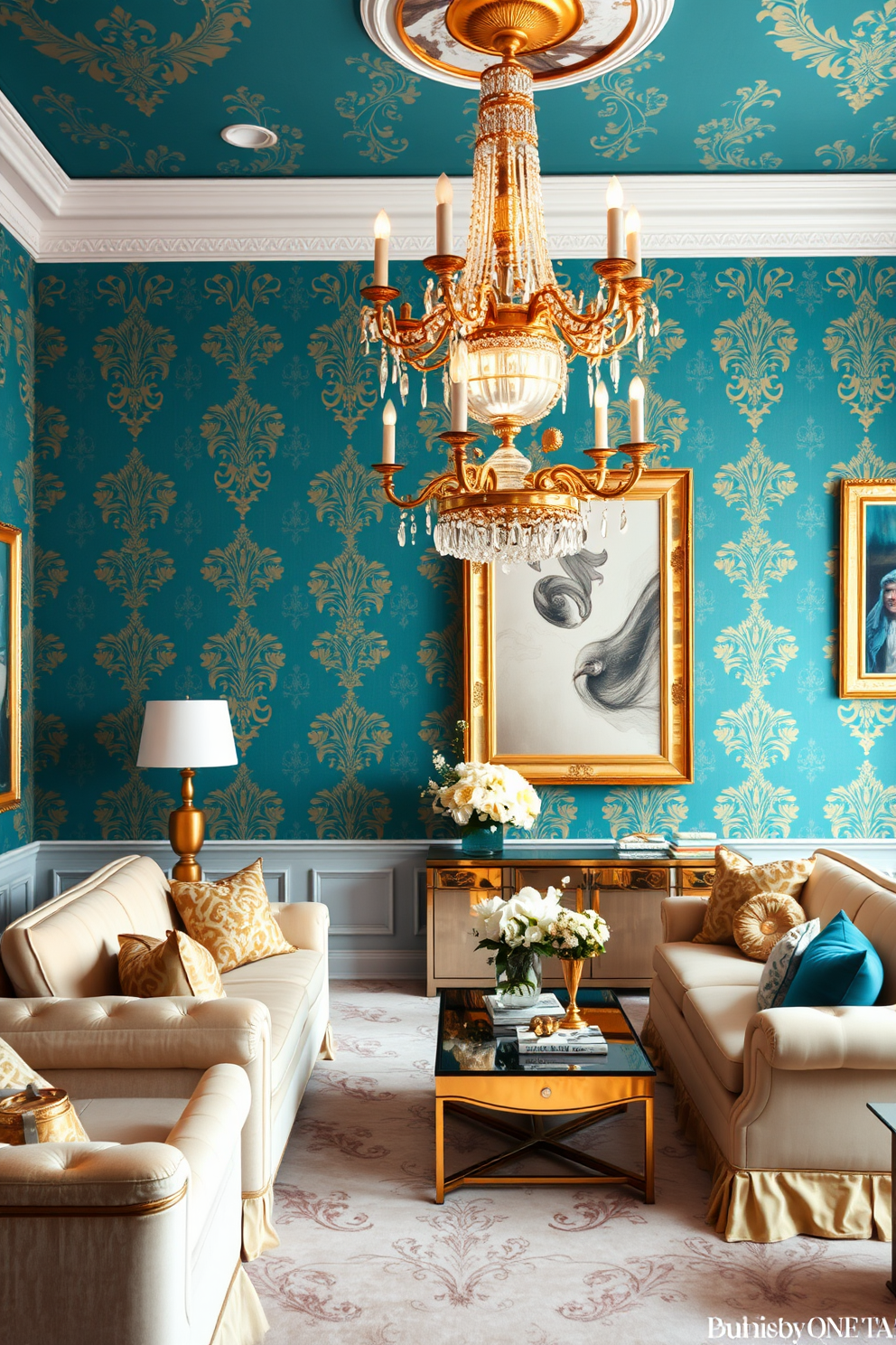 Cyan Wallpaper Decorating Ideas 9