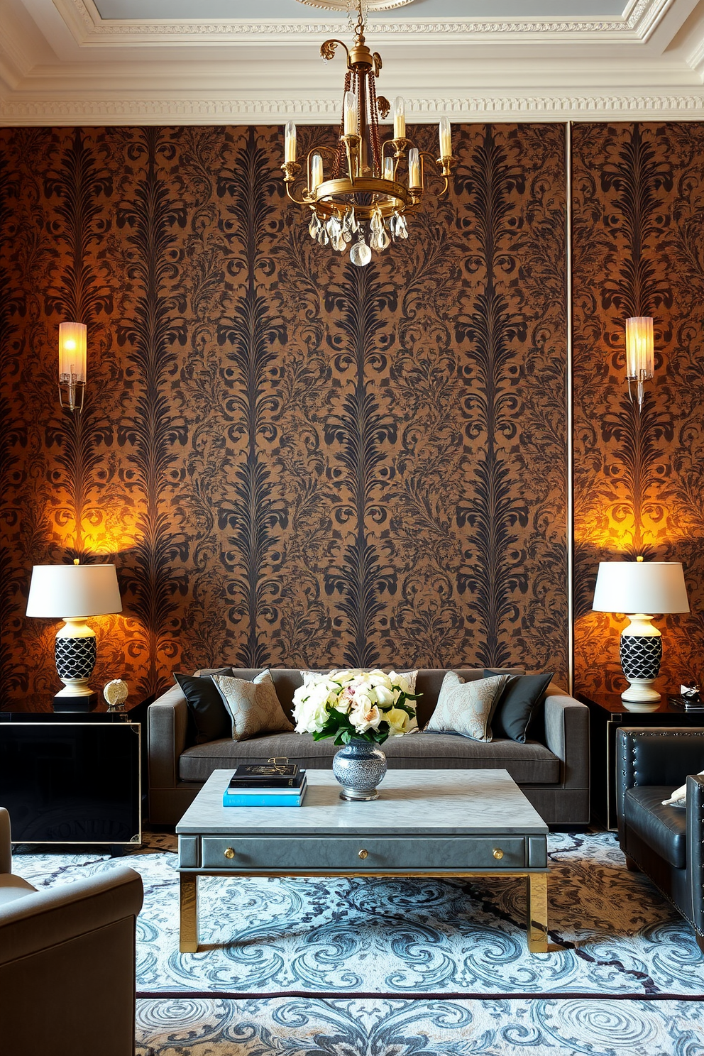 Damask Wallpaper Decorating Ideas 1