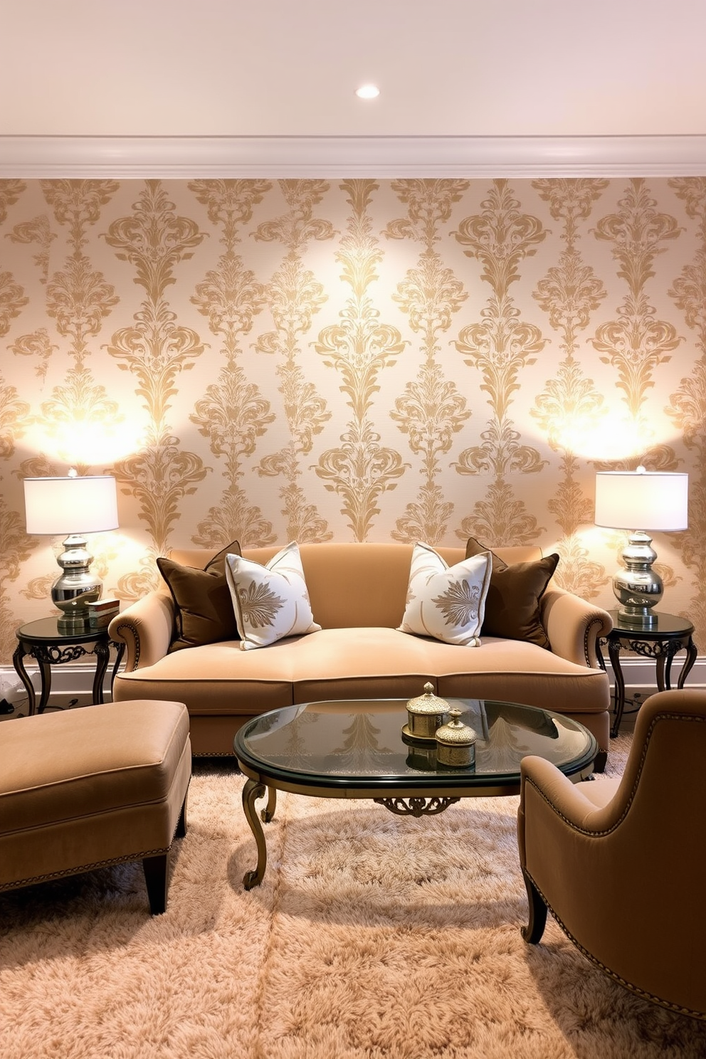 Damask Wallpaper Decorating Ideas 14