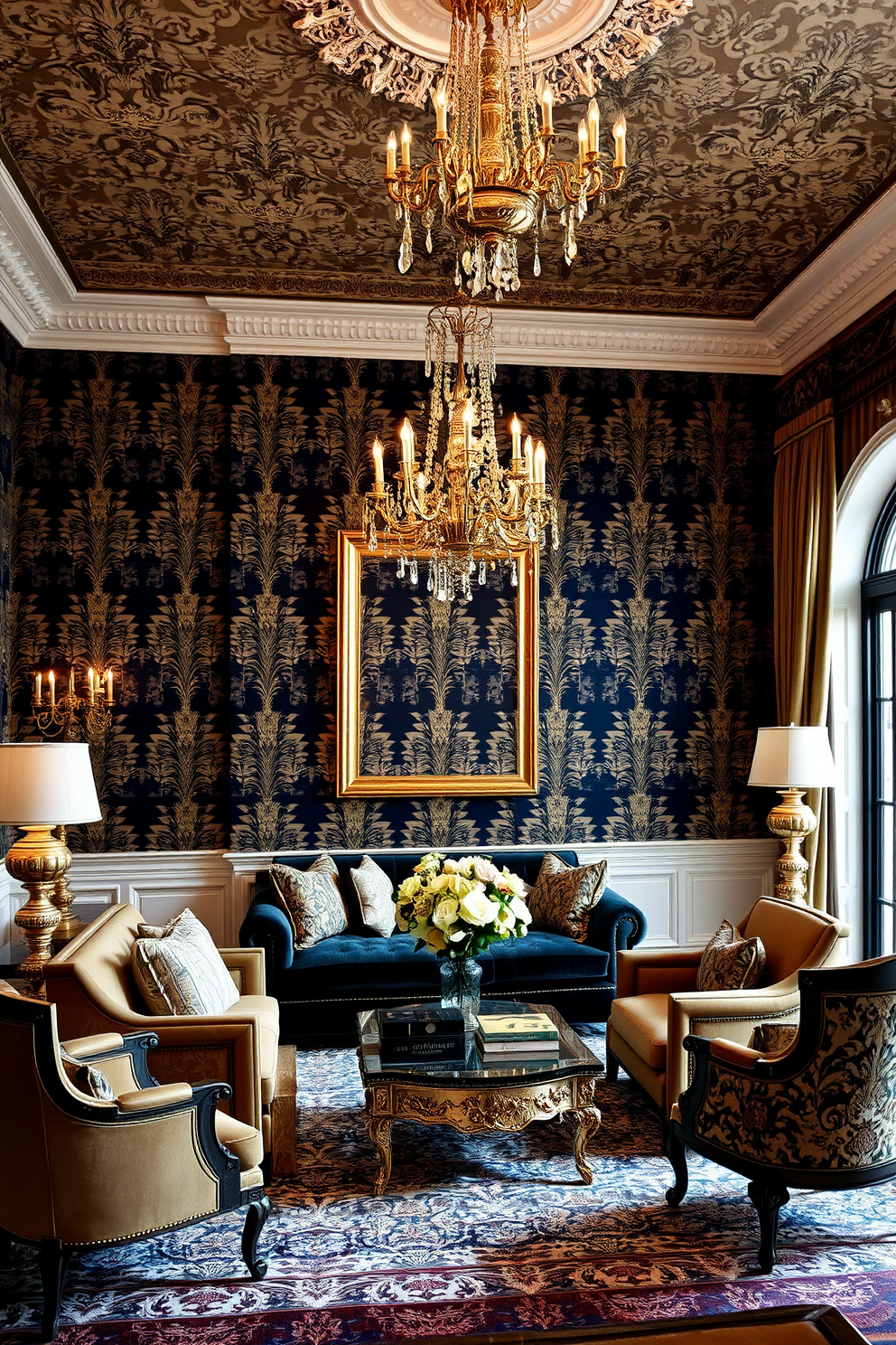 Damask Wallpaper Decorating Ideas 17