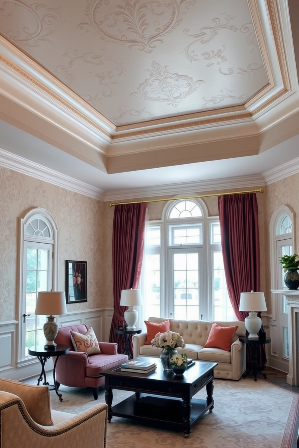 Damask Wallpaper Decorating Ideas 29