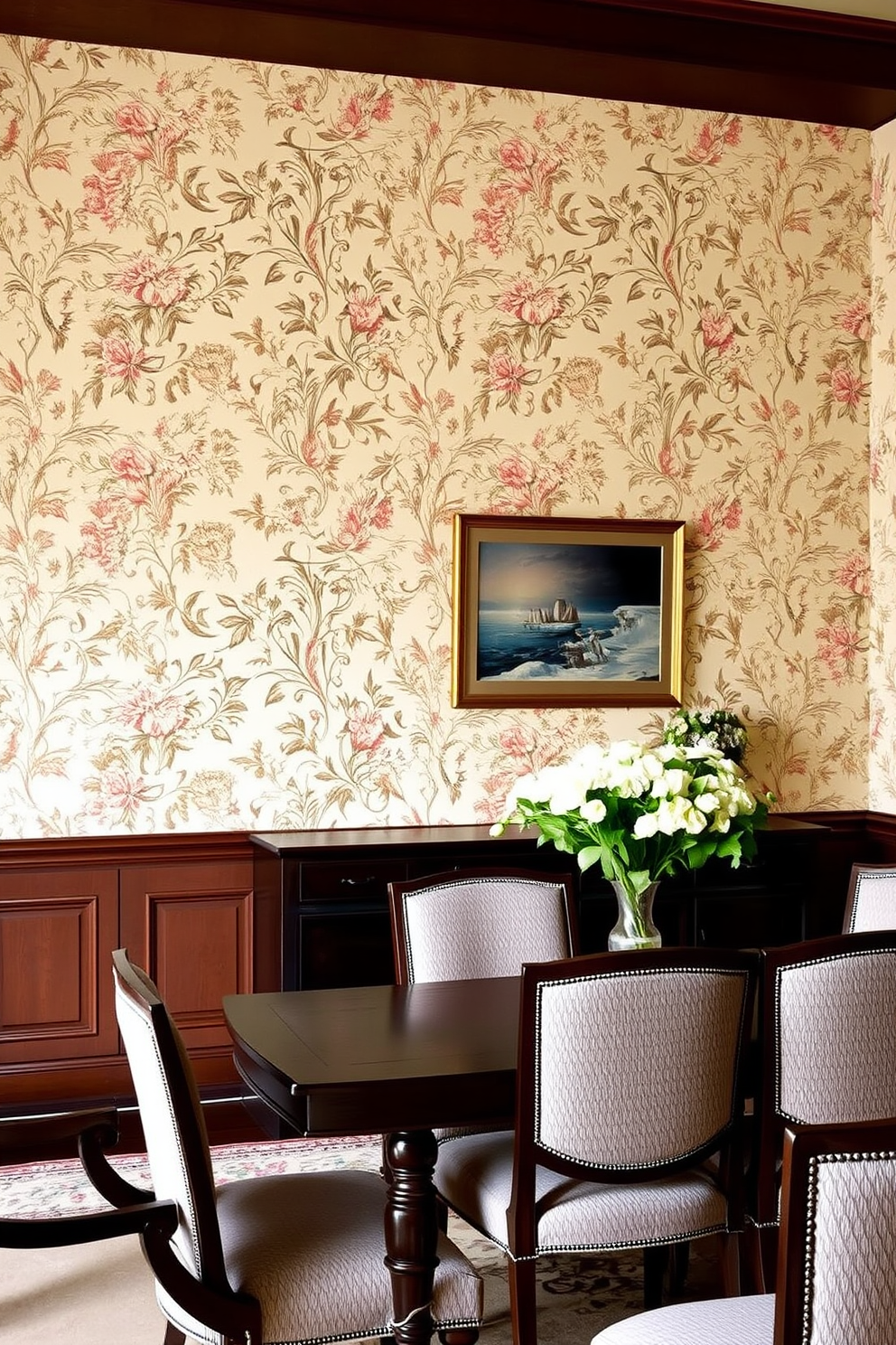 Dining Room Wallpaper Decorating Ideas 23