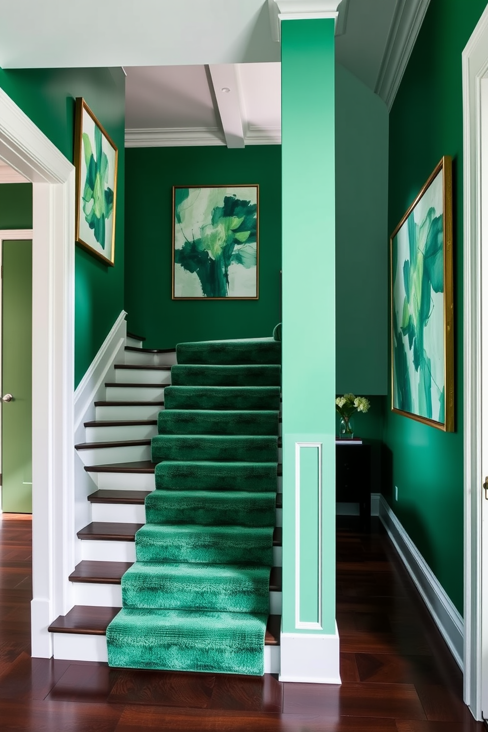 Emerald Wall Painting Ideas 12