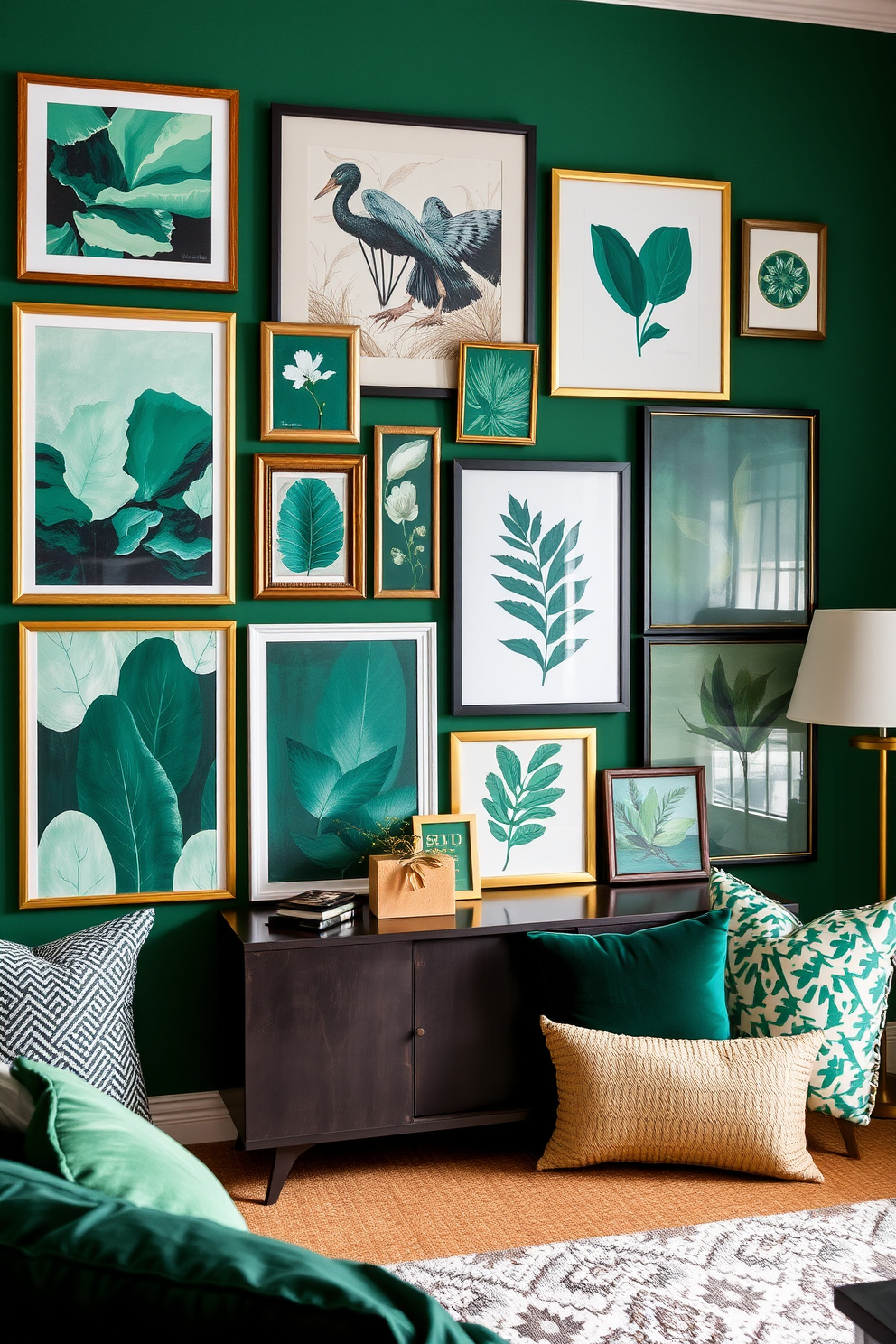 Emerald Wall Painting Ideas 17