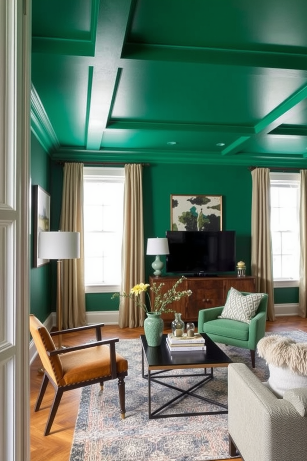 Emerald Wall Painting Ideas 19