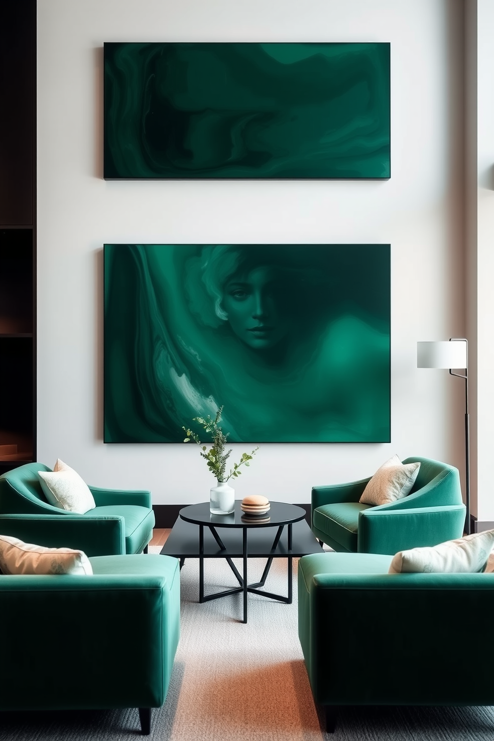 Emerald Wall Painting Ideas 28