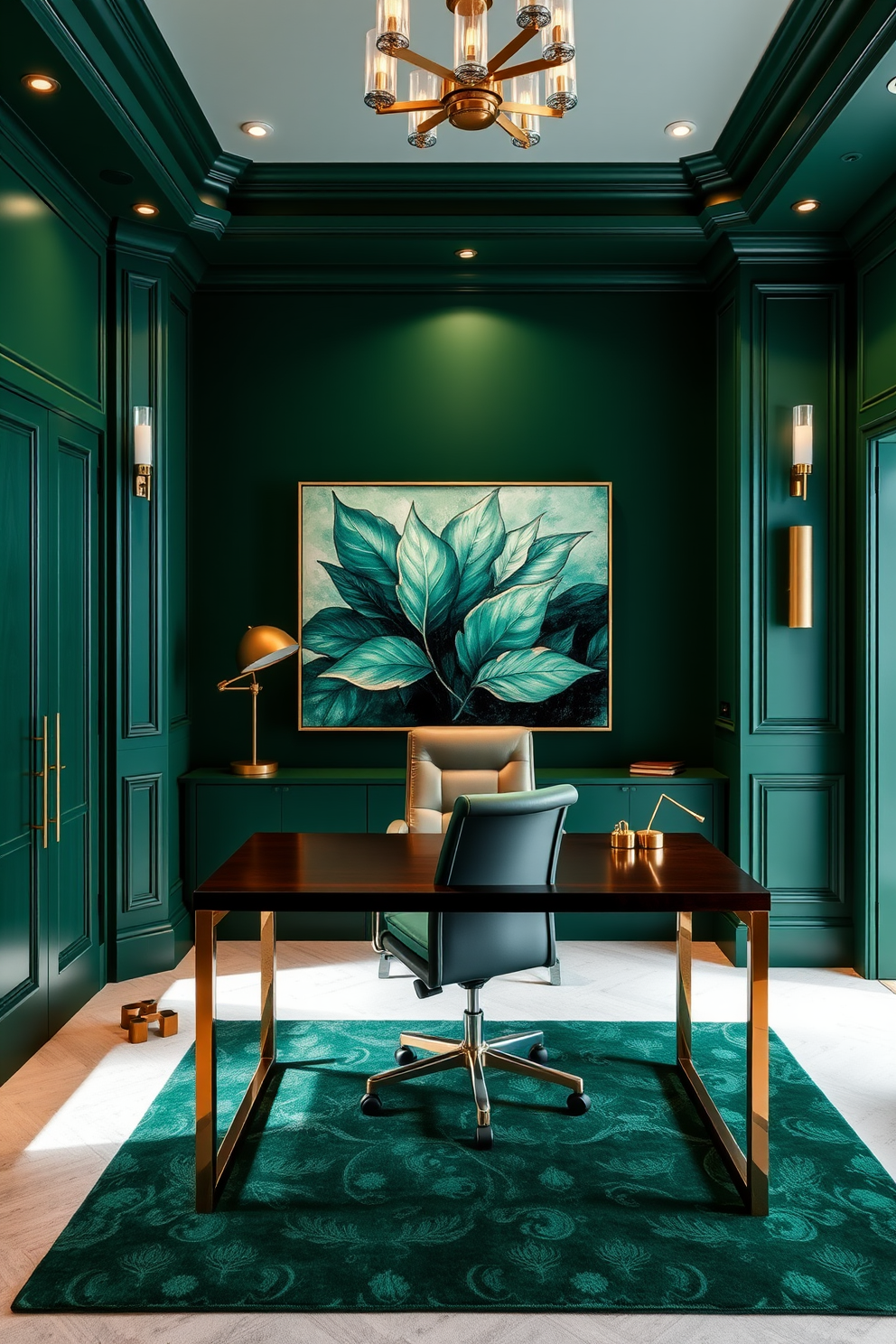 Emerald Wall Painting Ideas 5