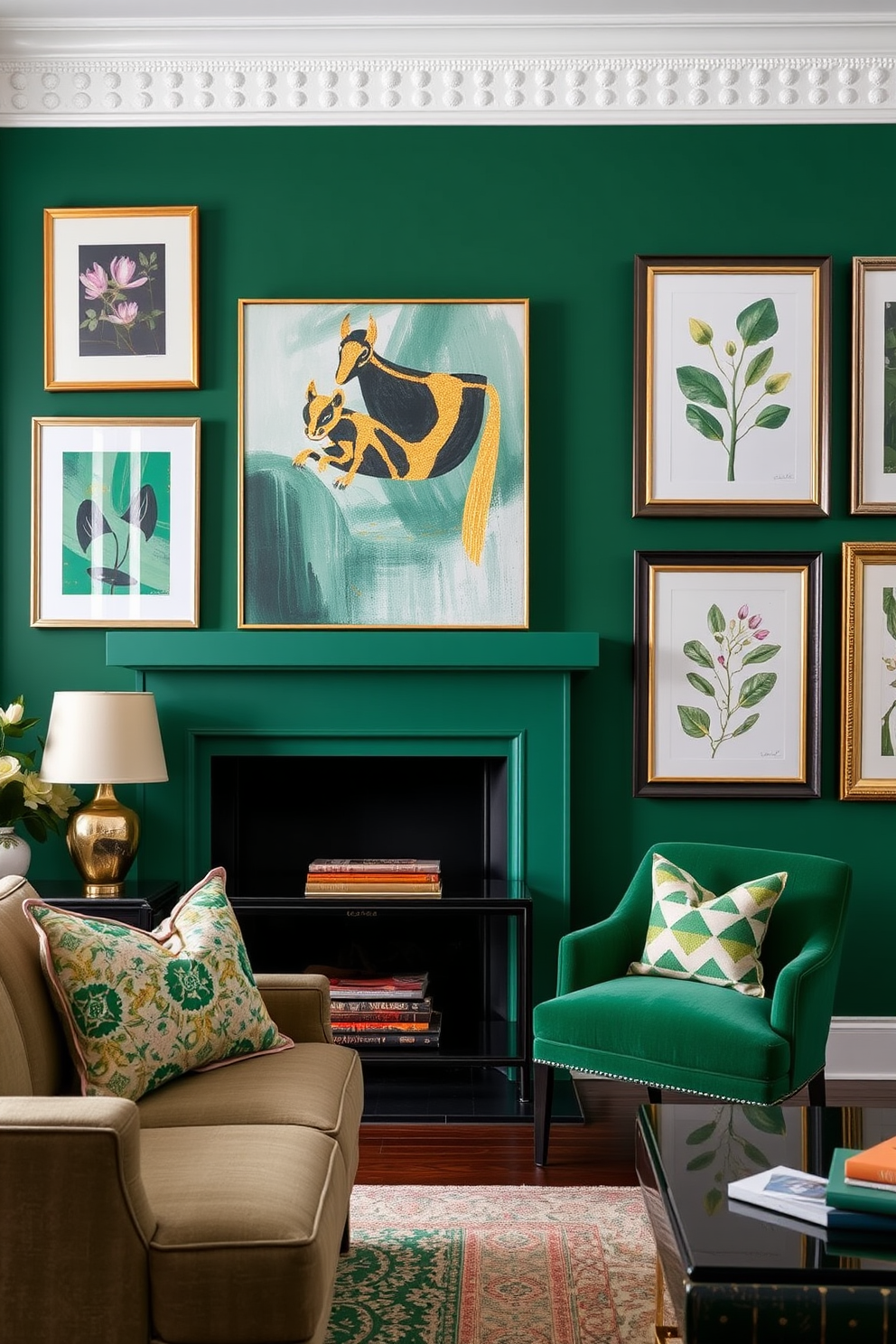 Emerald Wall Painting Ideas 6