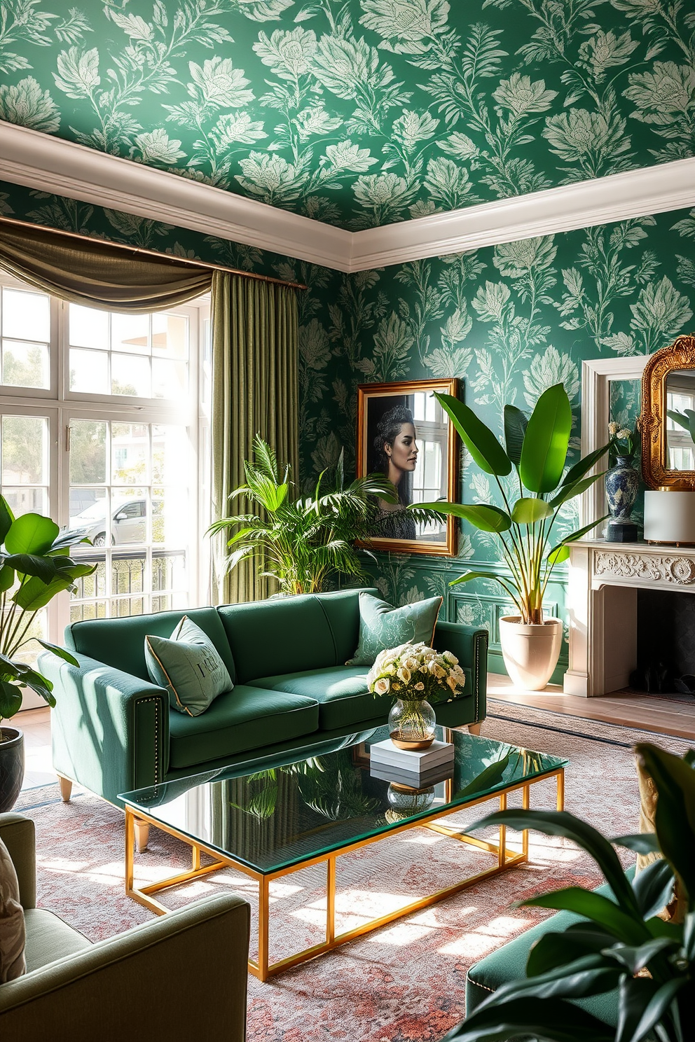 Emerald Wallpaper Decorating Ideas 15