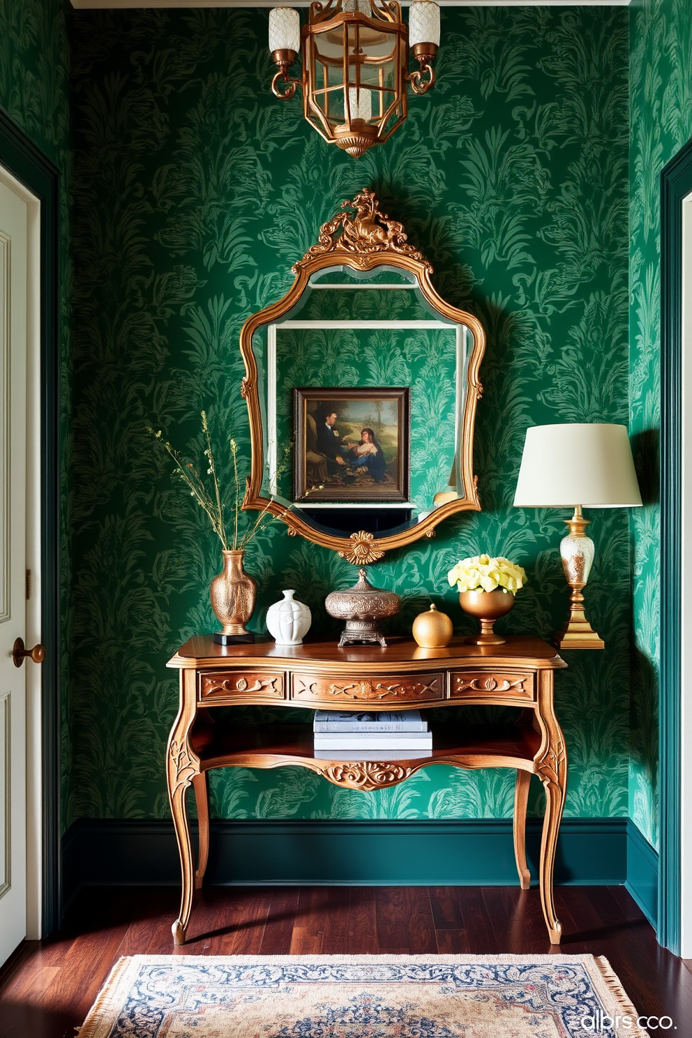 Emerald Wallpaper Decorating Ideas 17