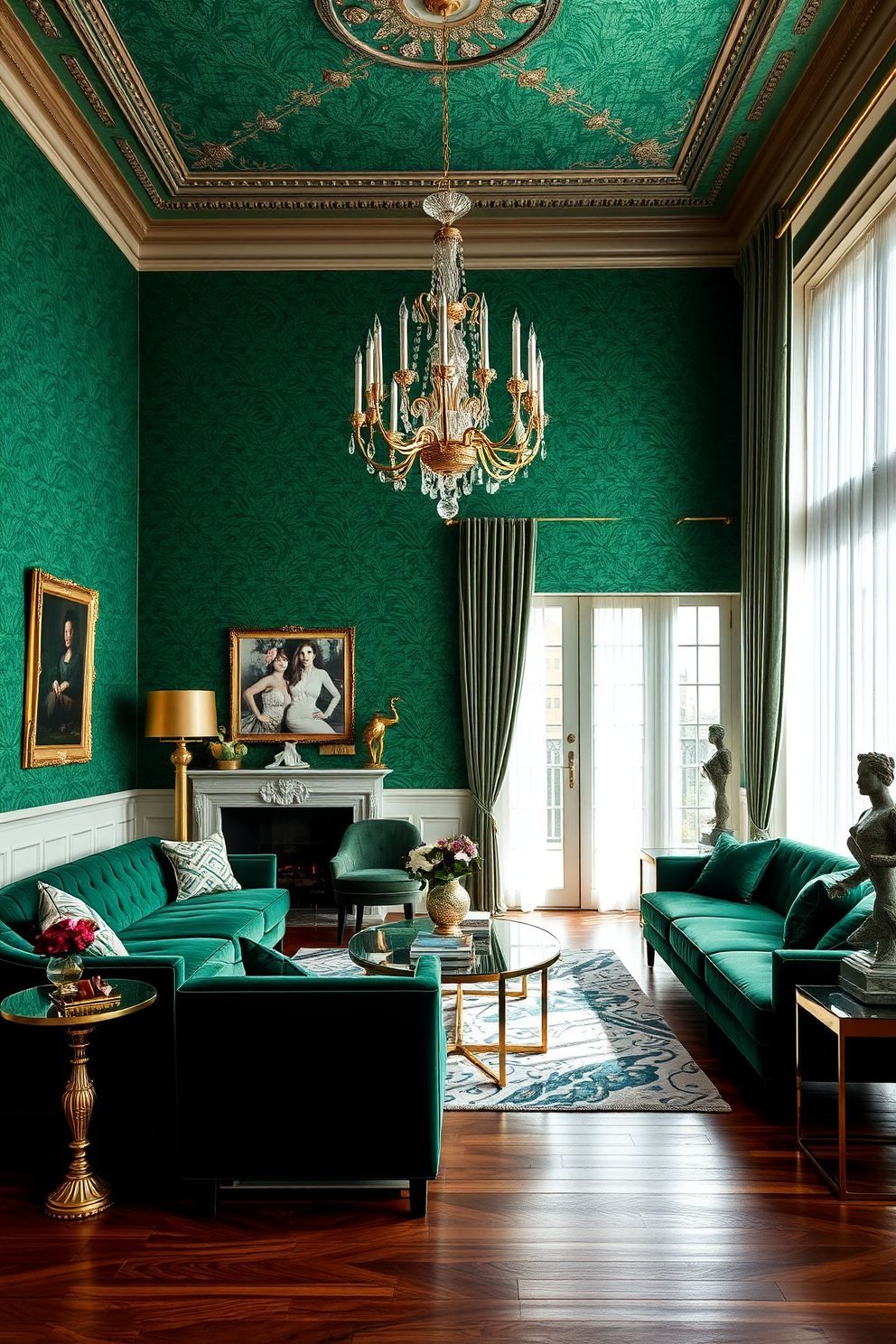 Emerald Wallpaper Decorating Ideas 19