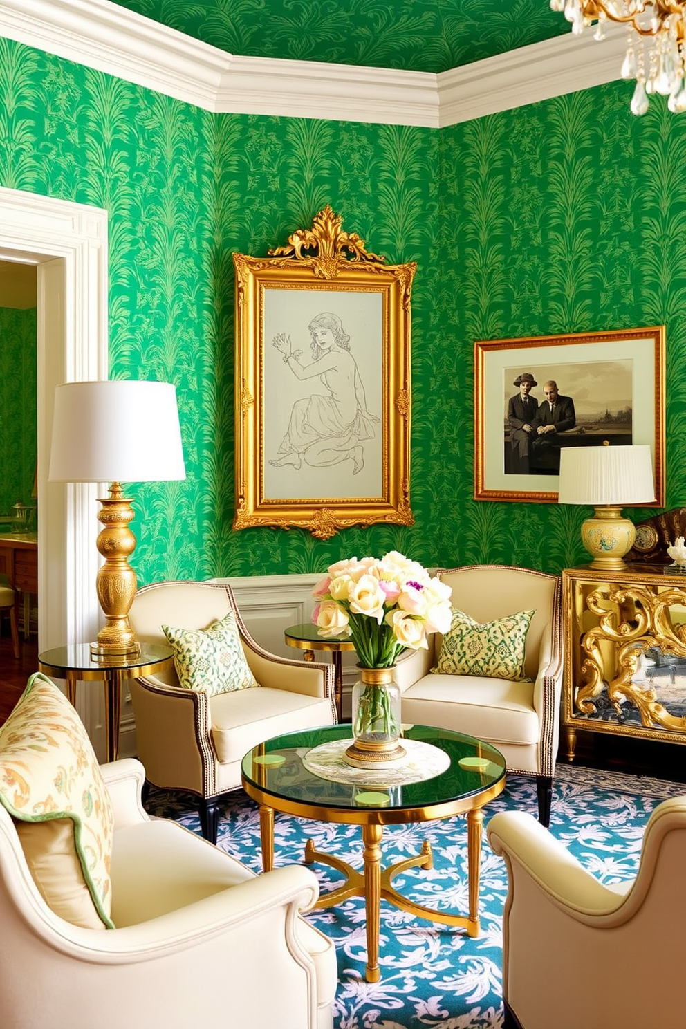 Emerald Wallpaper Decorating Ideas 22