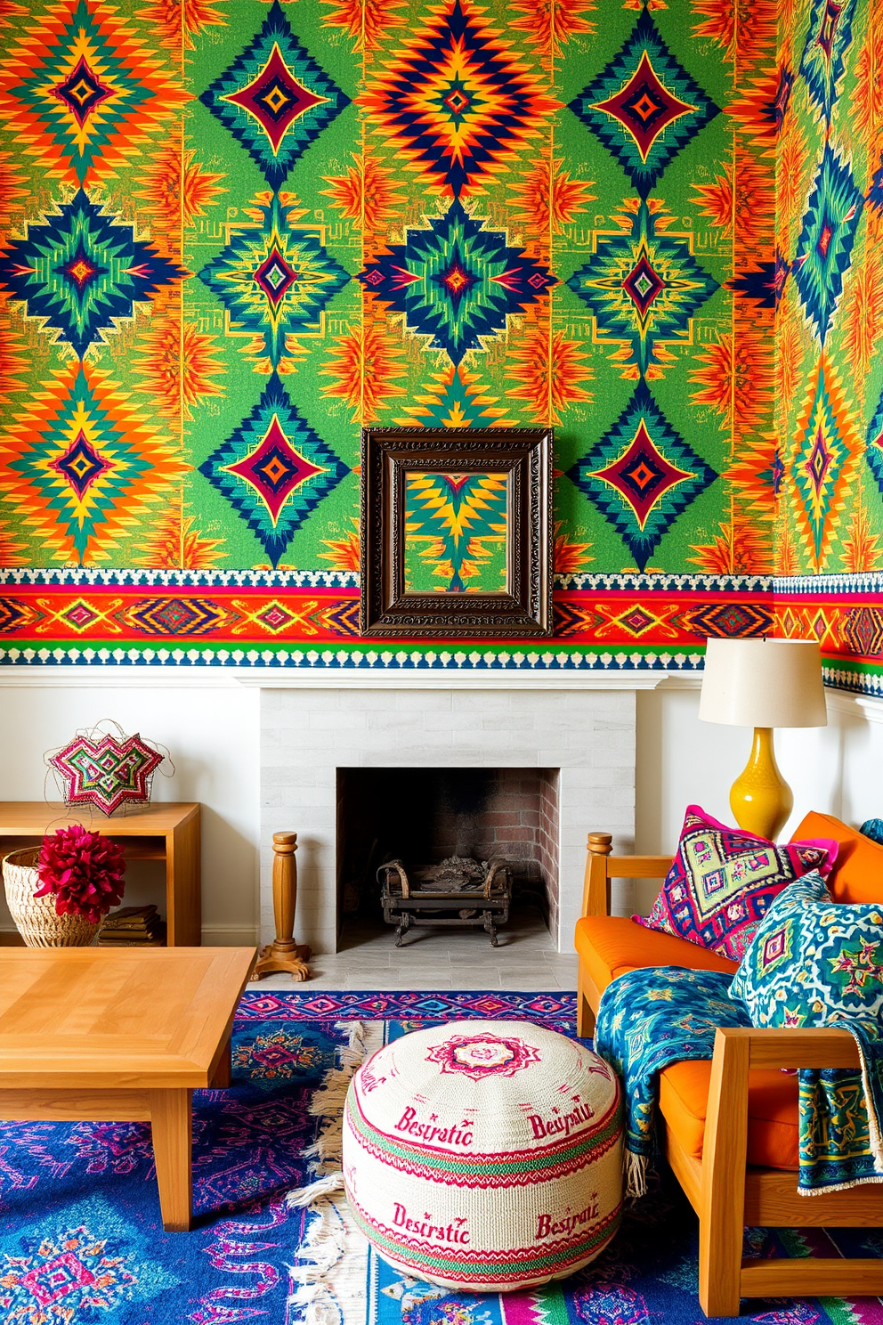 Ethnic Wallpaper Decorating Ideas 11