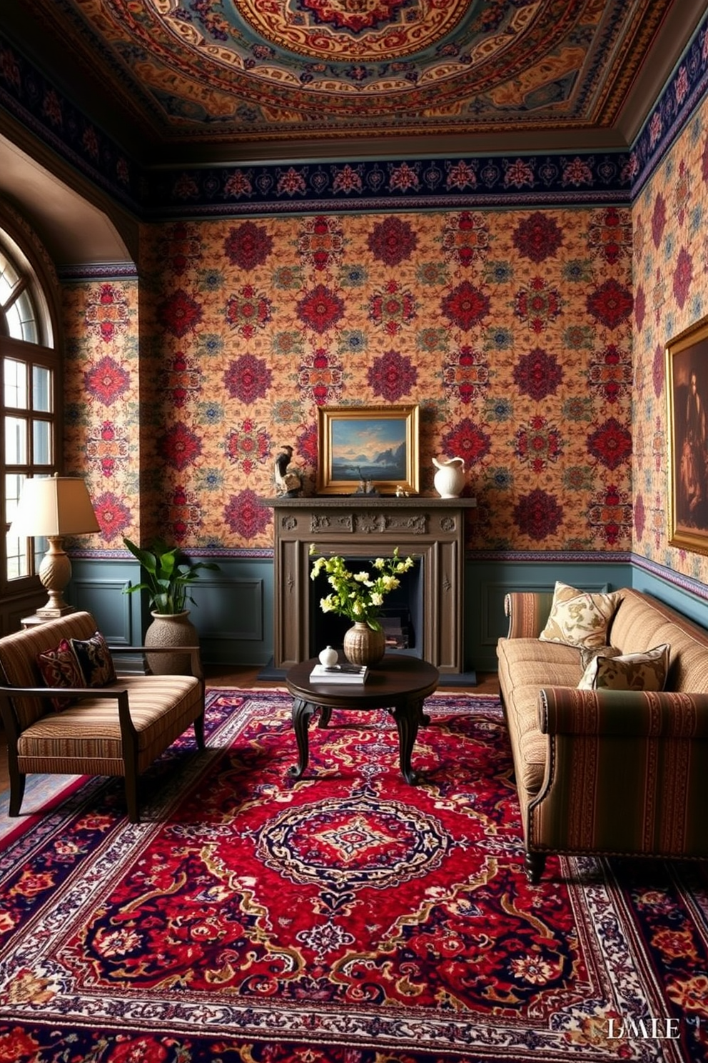 Ethnic Wallpaper Decorating Ideas 13