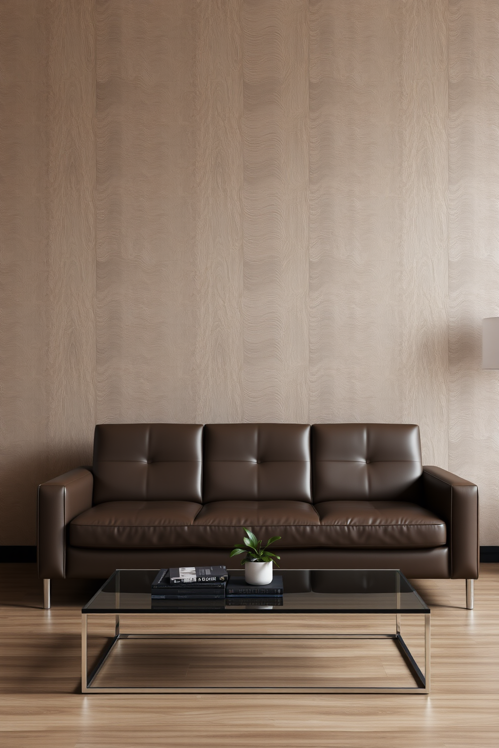 Faux Leather Wallpaper Decorating Ideas 22