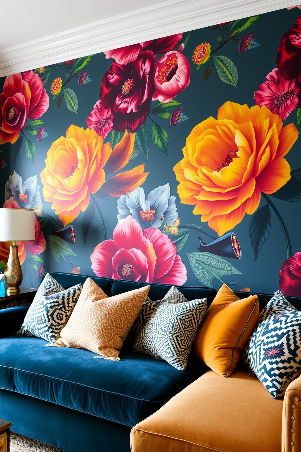 Floral Wallpaper Decorating Ideas 1