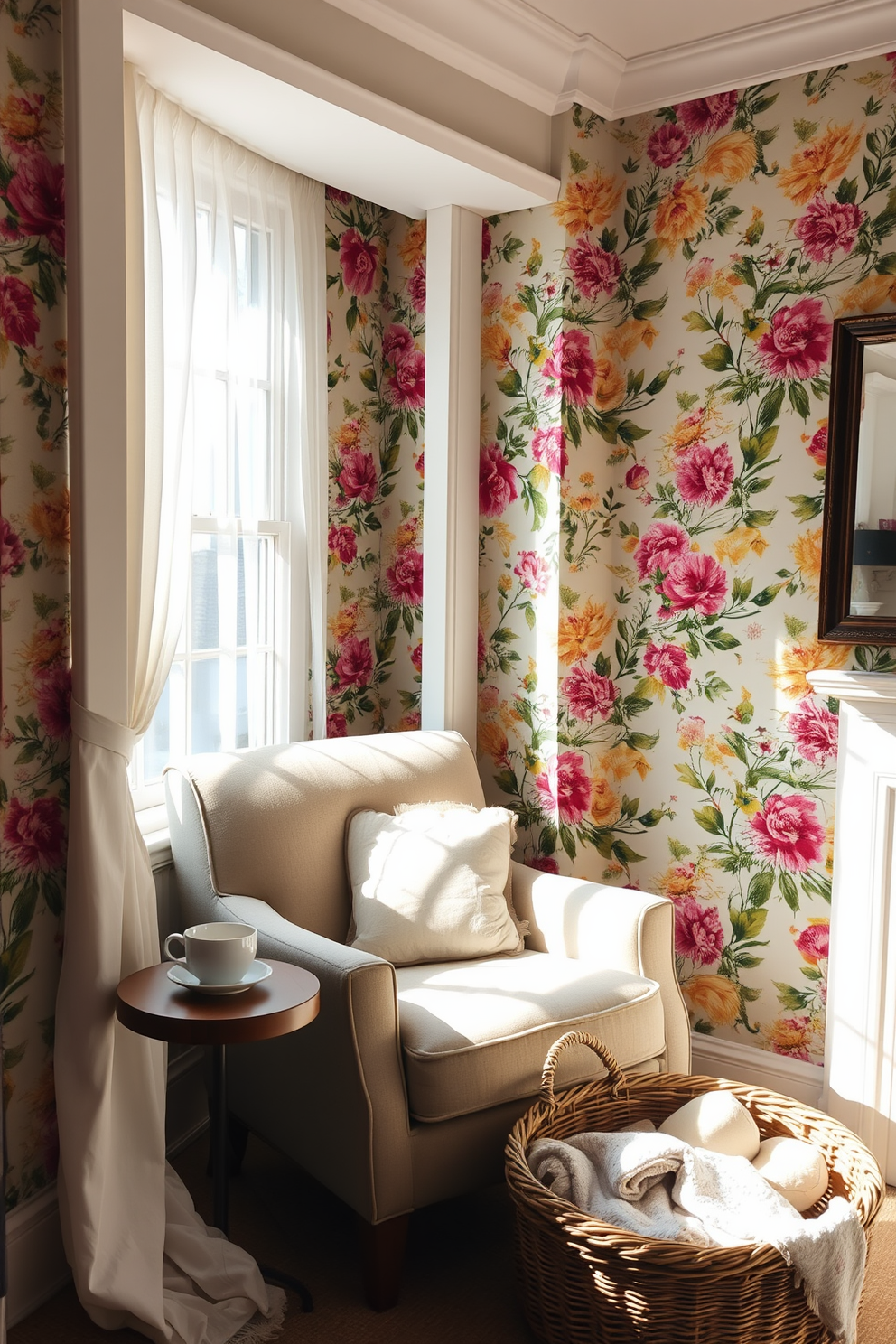 Floral Wallpaper Decorating Ideas 10