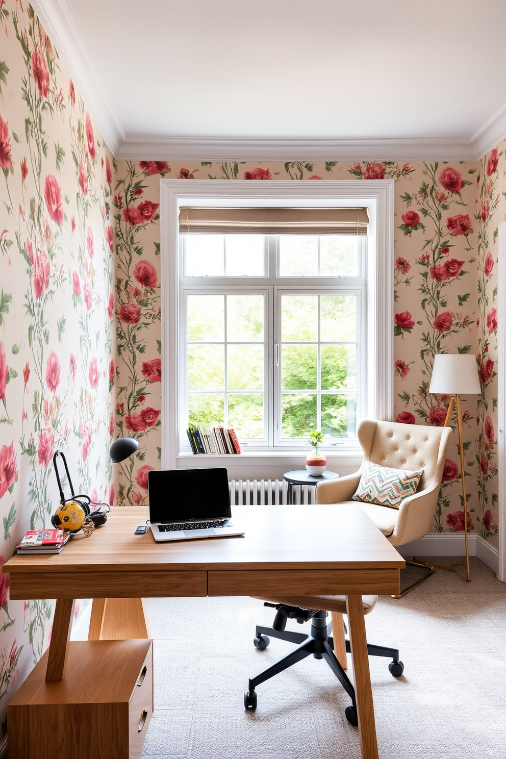 Floral Wallpaper Decorating Ideas 12