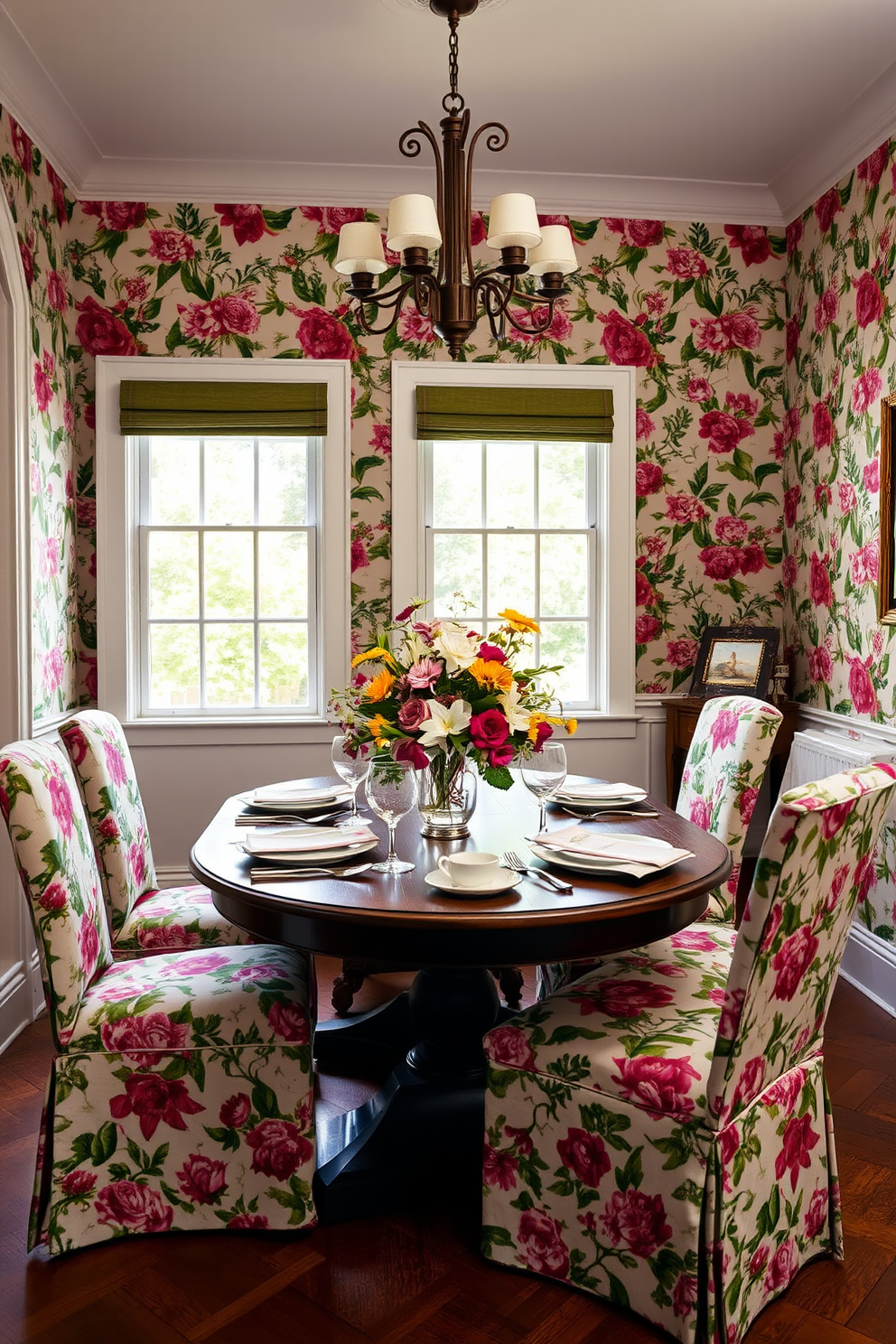 Floral Wallpaper Decorating Ideas 18