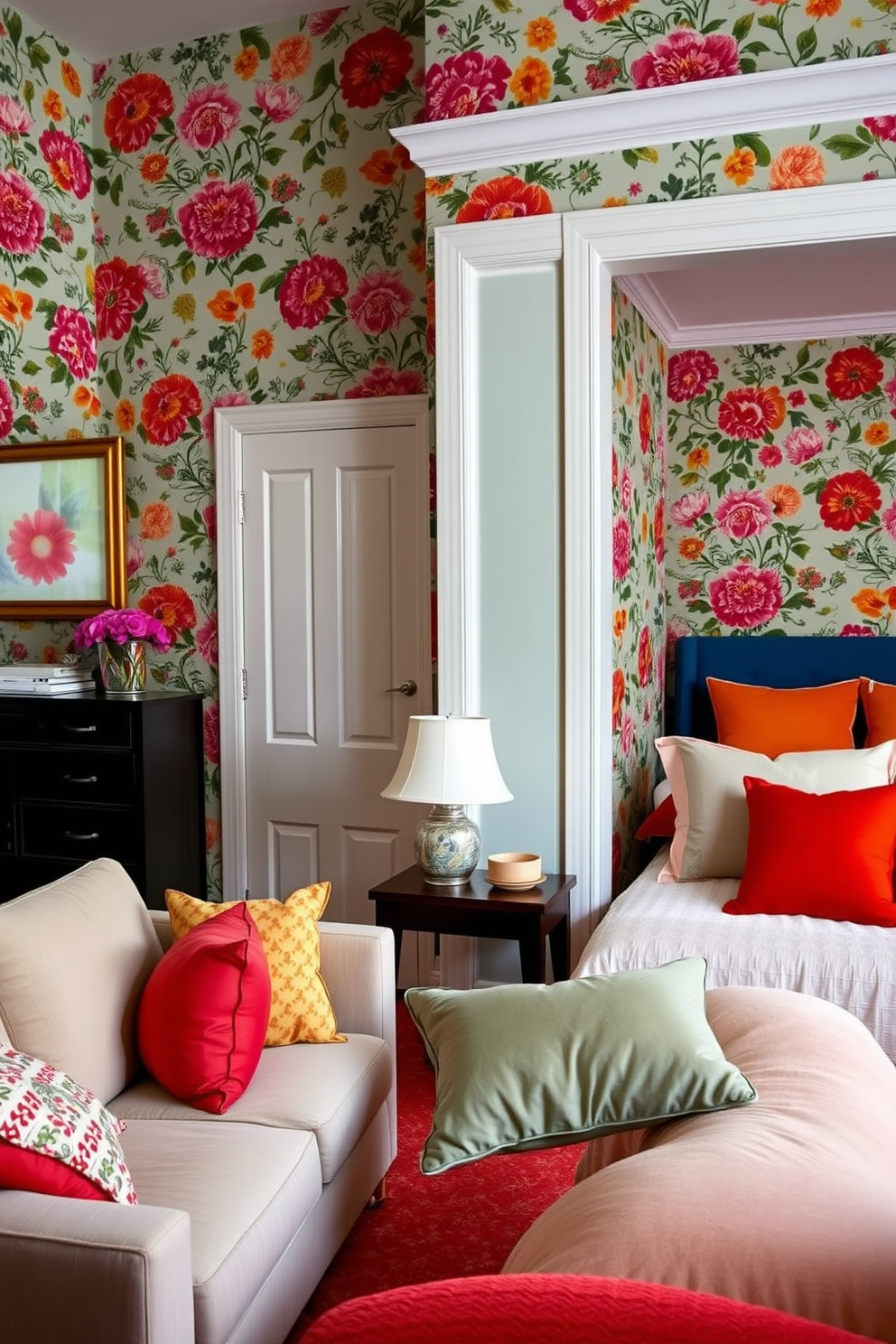 Floral Wallpaper Decorating Ideas 28