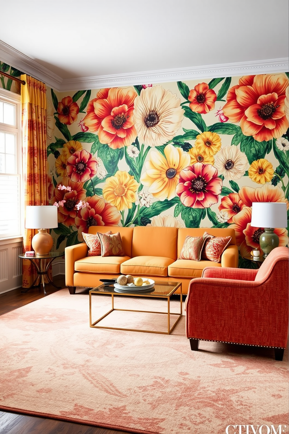 Floral Wallpaper Decorating Ideas 3