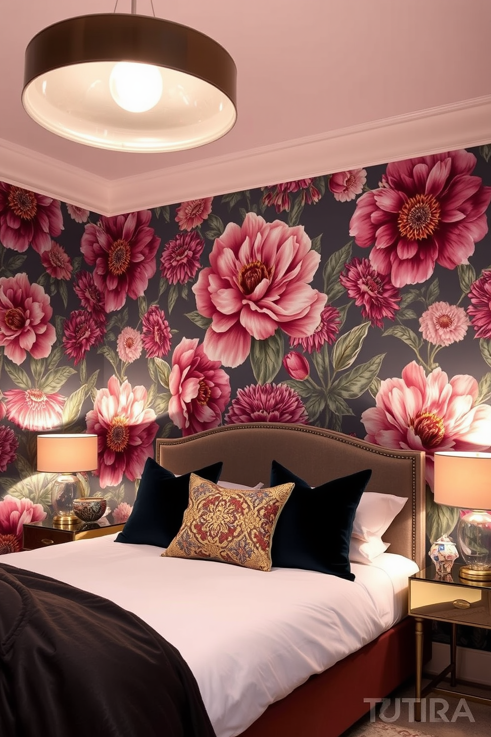 Floral Wallpaper Decorating Ideas 30