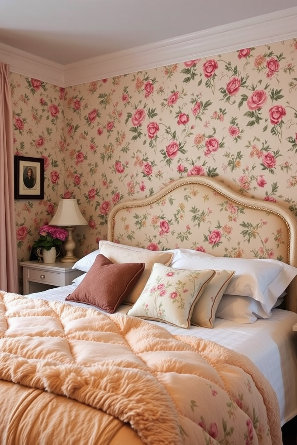 Floral Wallpaper Decorating Ideas 4