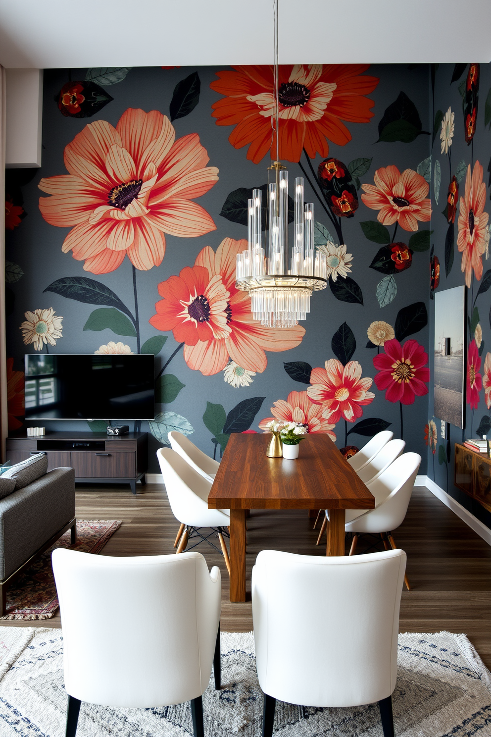 Floral Wallpaper Decorating Ideas 8