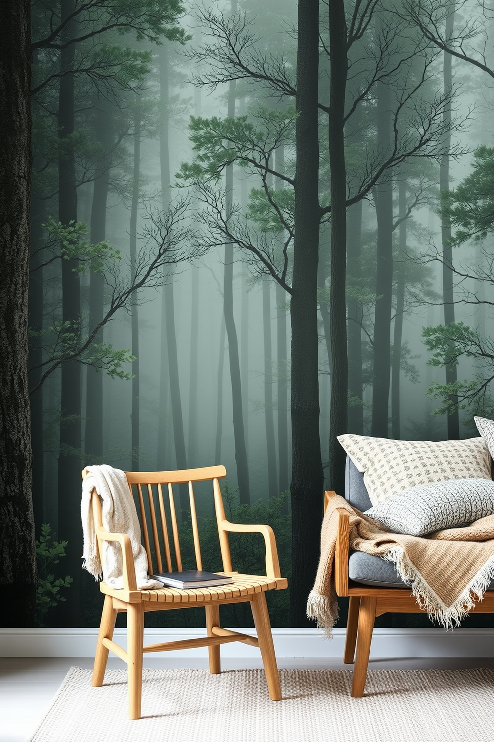 Forest Wallpaper Decorating Ideas 21