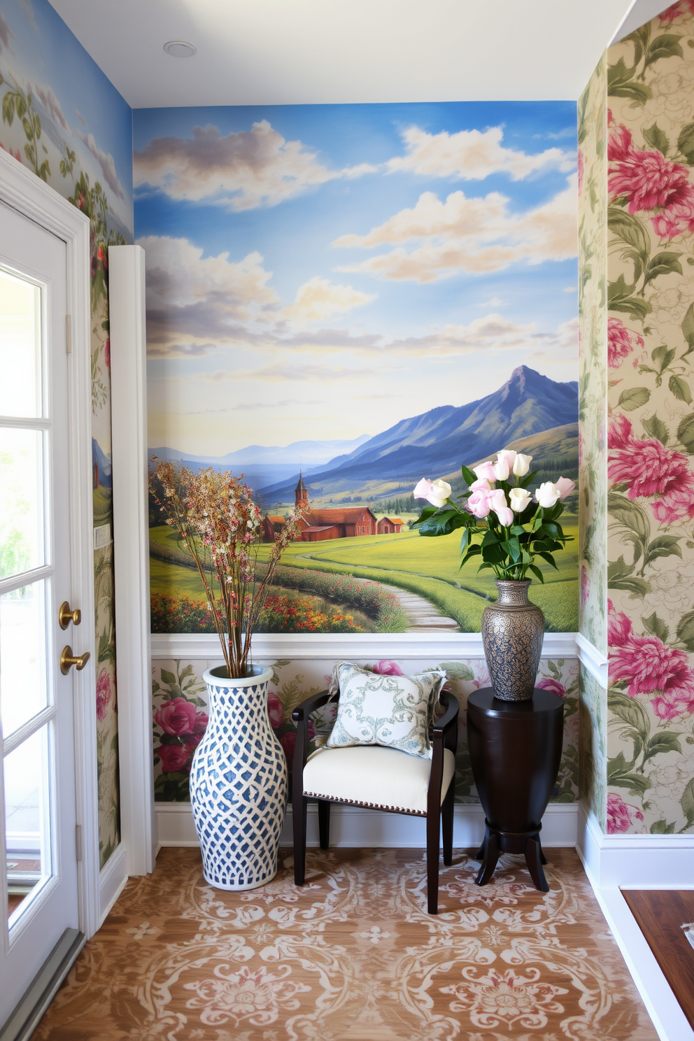 Foyer Wallpaper Decorating Ideas 24