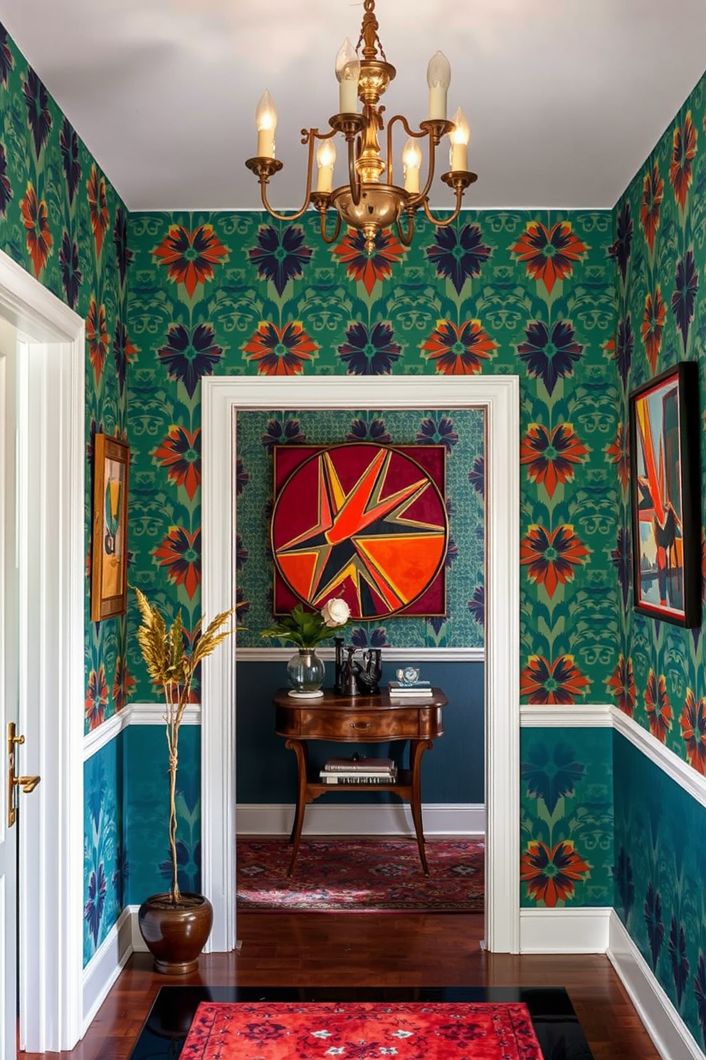 Foyer Wallpaper Decorating Ideas 28