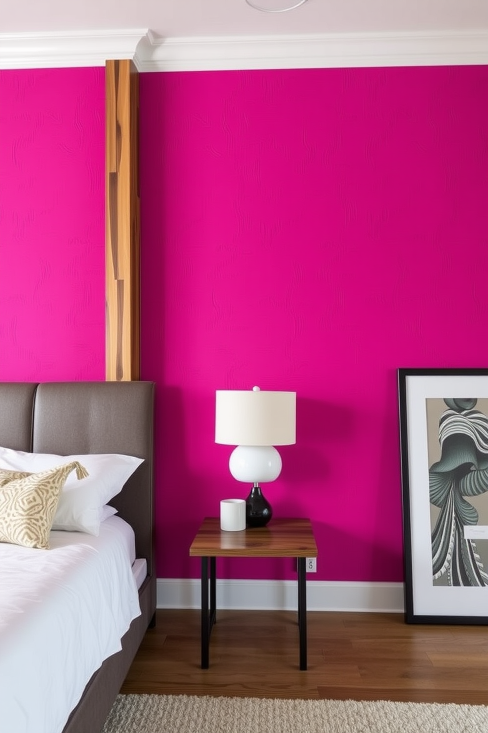 Fuchsia Wall Painting Ideas 13