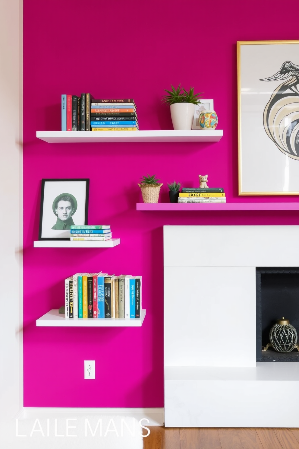 Fuchsia Wall Painting Ideas 15